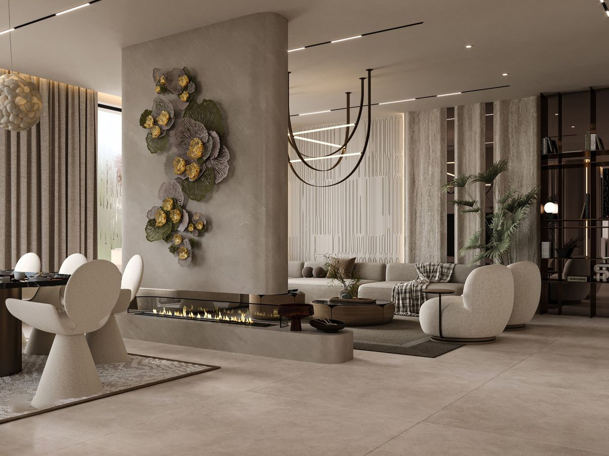 Modern lounge area
